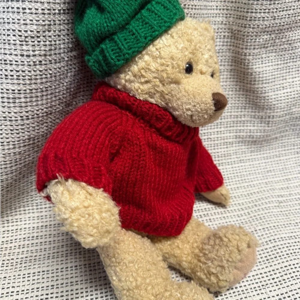 Ralph Lauren NY Teddy Bear Brown Plush Holiday 2006 Red Sweater